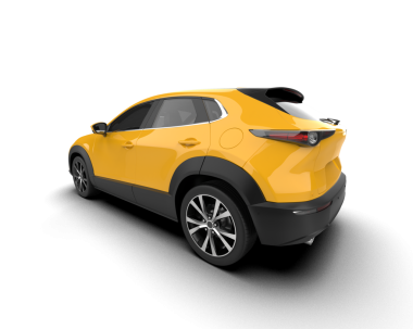 Modern kompakt araba. 3 Boyutlu Hazırlama