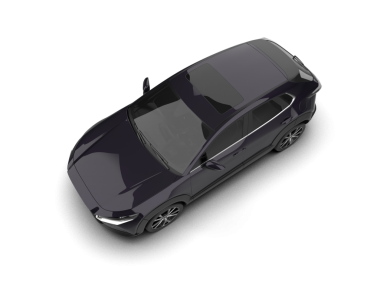 Araba siyaha. izole edilmiş 3d oluşturucu