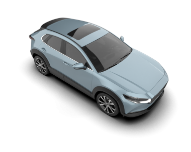 beyaz arkaplanda izole edilmiş araba 3d görüntüleme - üst görünüm