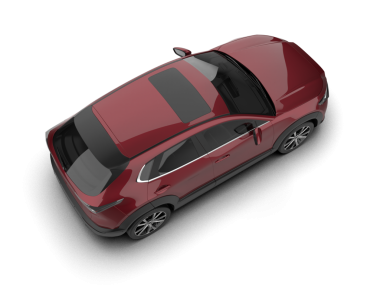 Siyah arka planı olan kırmızı bir arabanın 3 boyutlu çizimi