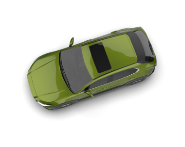 Araba beyaz arka planda izole edilmiş. 3 boyutlu resimleme