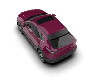 modern araba beyaz arka planda izole edildi. 3 boyutlu çizim - illüstrasyon