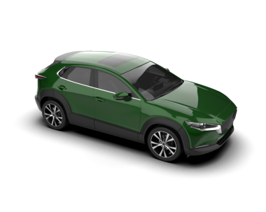 Modern araba beyazda izole edilmiş. 3d oluşturma.