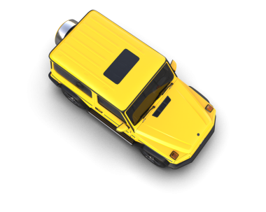 Siyah üzerine sarı otobüs