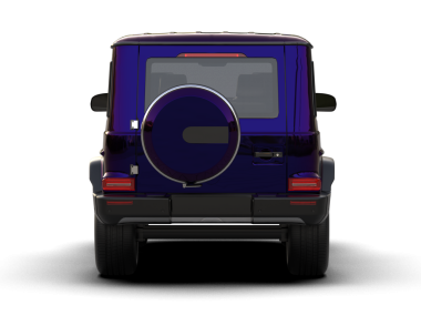 Beyaz arka planda izole edilmiş koyu-mor renkli bir pikap.