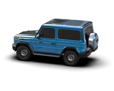 Modern araba arka planda izole edilmiş. 3D görüntüleme - illüstrasyon