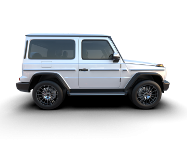 Beyaz arka planda bir araba. yüksek kalite, 3D görüntüleme