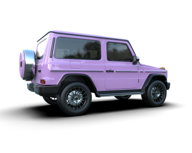 Bir markanın 3 boyutlu görüntülemesi - daha az jenerik SUV beyaz stüdyoda izole edildi