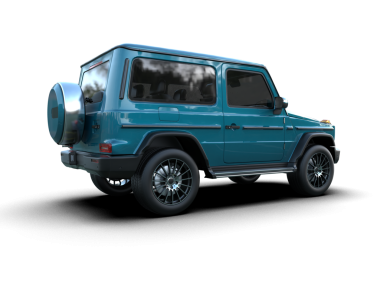 yeşil modern araba - 3D illüstrasyon