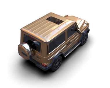 Beyaz arka planda modern bir araba. 3d oluşturma