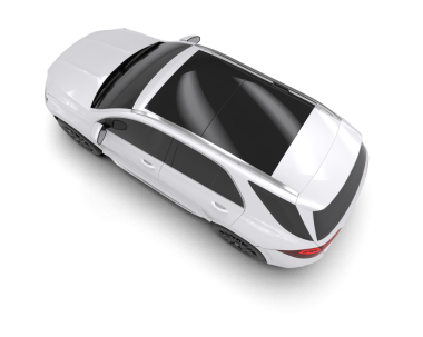 modern araba beyaz arkaplanda izole edildi