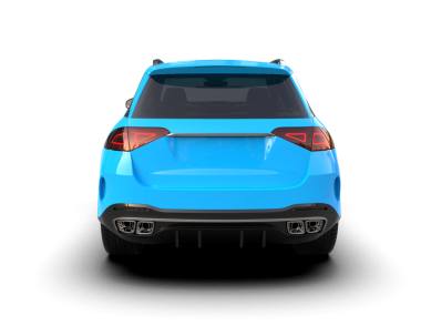 gerçekçi 3D mavi görüntüleme - arka görünüm