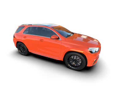 Kırmızı ve mavi çizgili bir araba sedanı.