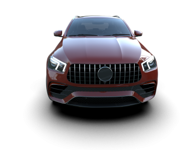 Koyu renk arka planda modern bir arabanın 3 boyutlu resmi.