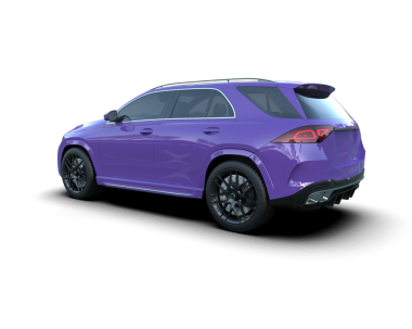 Beyaz bir arka plan üzerinde izole lüks araba