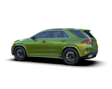 Yeşil cip beyazda izole edildi. 3d oluşturma