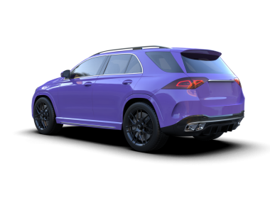 Stüdyo ortamında markasız bir SUV 'un 3 boyutlu çizimi