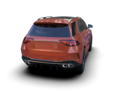 Modern SUV arabası. 3d oluşturma