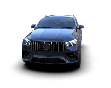 Siyah arka planda bir araba. 3d oluşturma