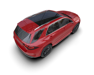 Stüdyo ortamında markasız bir SUV 'un 3 boyutlu çizimi