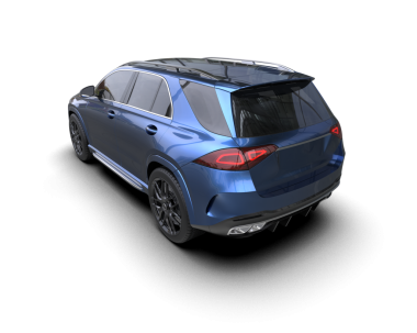 Araba beyaz arka planda izole edilmiş. 3D görüntüleme - illüstrasyon