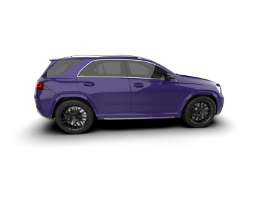 Modern lüks mor araba beyazdan izole edilmiş. 3d oluşturma