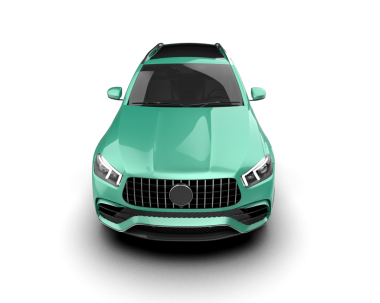 Arka planda izole edilmiş modern lüks araba. 3D görüntüleme - illüstrasyon