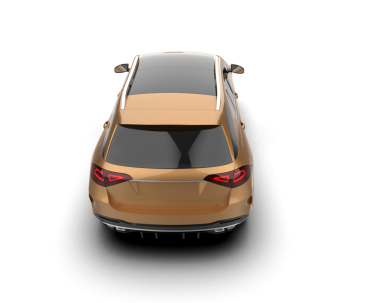 Beyaz arka planda 3 boyutlu modern araba çizimi