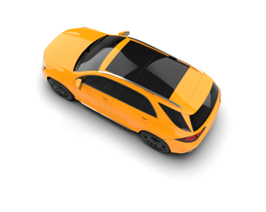 Sarı spor araba beyaz arka planda izole edilmiş. 3d illüstrasyon.