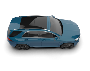 Araba sedanı. Yan görünüş. Vektör. 3d illüstrasyon.