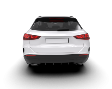 beyaz arkaplanda modern araba.