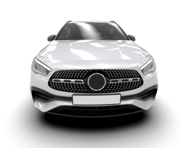 Modern araba arka planda izole edilmiş. 3D görüntüleme - 3D