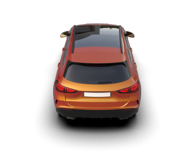 Gri arka planda kırmızı modern araba