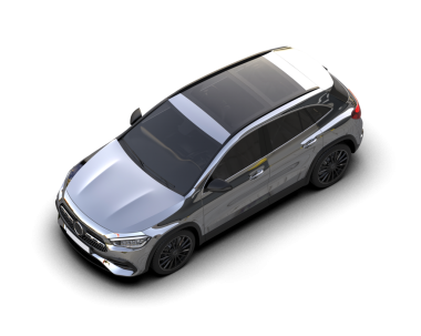 Araba siyah arka planda izole edilmiş. yüksek çözünürlüklü 3d resim