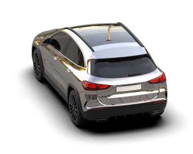 Araba arka planda izole. 3D görüntüleme - illüstrasyon