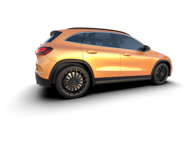 Beyaz arka planda modern bir araba. 3d illüstrasyon