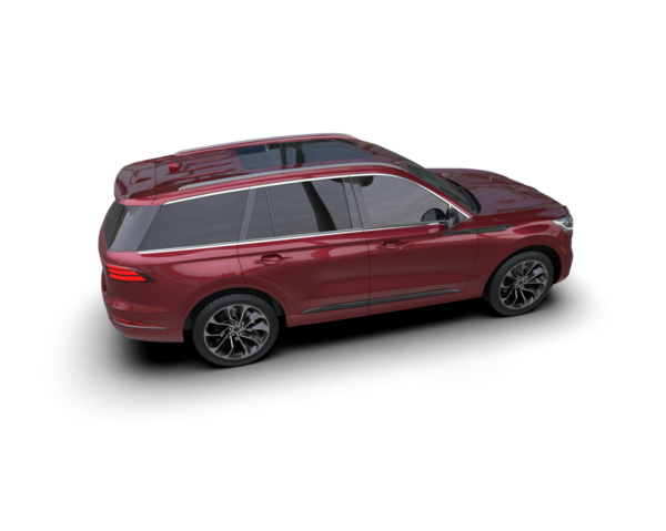 Modern araba izole edilmiş. bir siyah arkaplan.