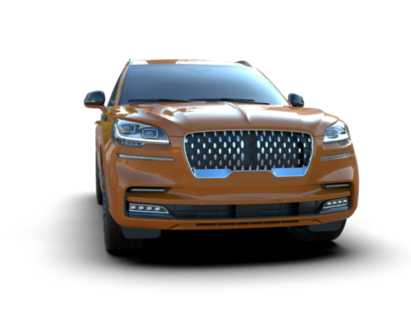 Modern araba arka planda izole edilmiş. 3D görüntüleme - illüstrasyon