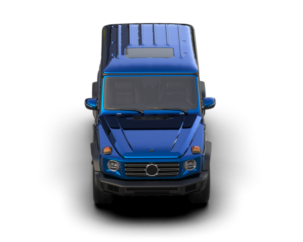 Üç boyutlu modern mavi bir arabanın koyu renkli bir arka planı.