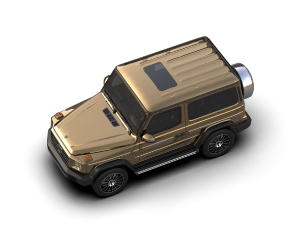 Siyah arka planı olan lüks altın rengi bir spor araba..