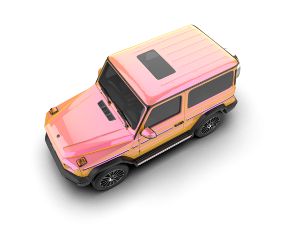 araba siyah arkaplanda izole edildi