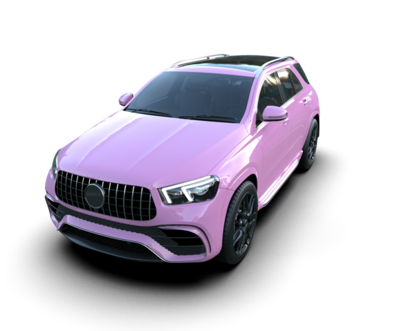 Pembe spor araba. 3d oluşturma