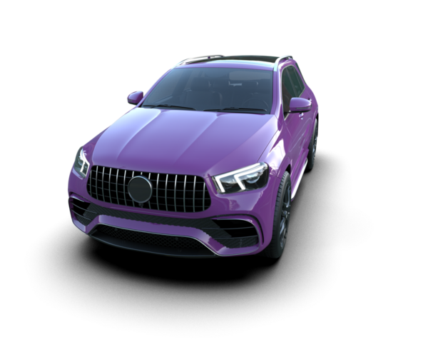 Modern araba. Beyaz bir arka planda izole edilmiş. 3d illüstrasyon.