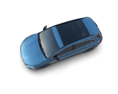 modern araba siyah arka planda izole edilmiş. 3D oluşturuldu