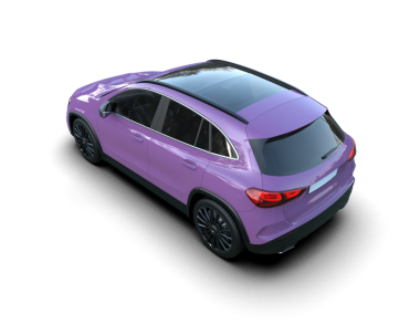 Modern araba arka planda izole edilmiş. 3D görüntüleme - illüstrasyon