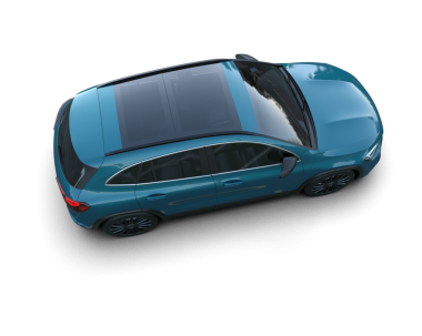 Arka lambalı mavi spor araba. Siyah arkaplanda izole edilmiş.