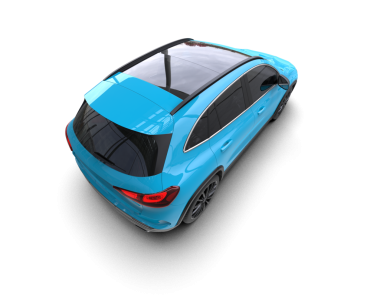 Siyah arkaplanda 3 boyutlu hazırlanmış araba.