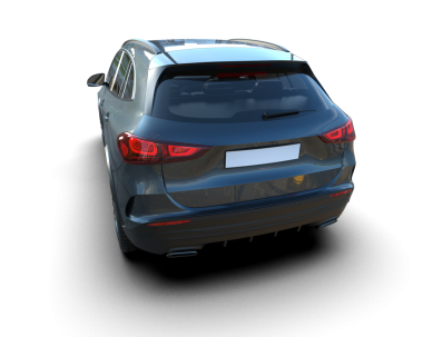 Siyah arka planda modern lüks bir araba. 3 Boyutlu Hazırlama -