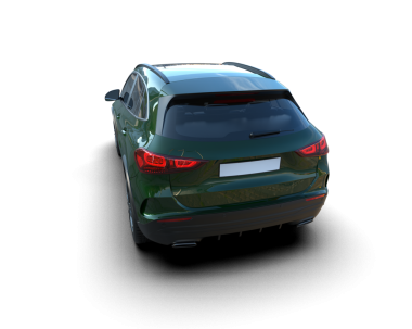 araba beyaz arkaplanda izole edildi