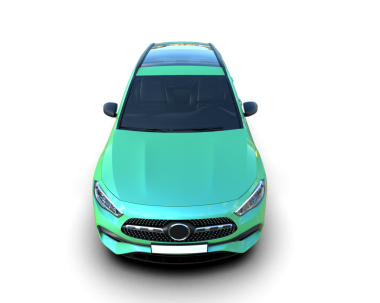 gerçekçi yeşil bir arabanın 3 boyutlu görüntüsü